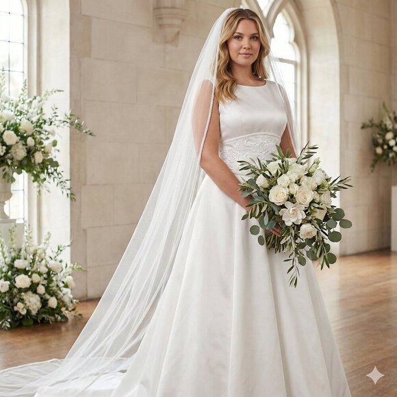 Demetrios Dresses & Skirts - Ilissa Designed by Demetrios White A-Line Empire Waist Wedding Dress